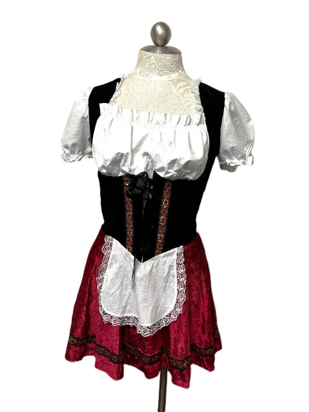 Vintage Sexy Oktoberfest Bavarian Dirndl Dress German Beer Festival Costume M/L